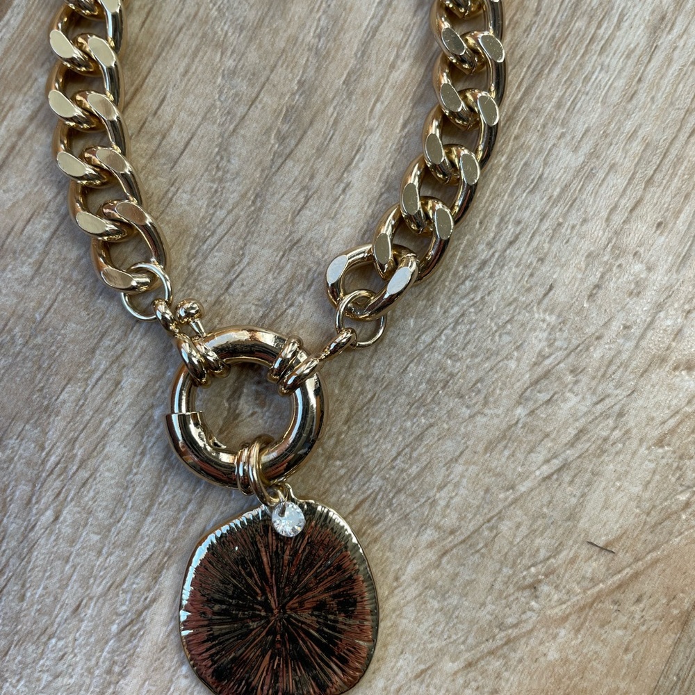 Nwt Express Gold Statement Necklace - image 5